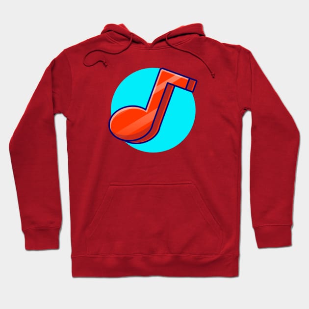 Colorful Music Note Cartoon Vector Icon Illustration (3) Hoodie by Catalyst Labs